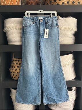 Wrangler Light Blue High-Rise Flare Jeans